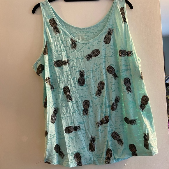 Tops - Lane Bryant Pineapple Tank Top